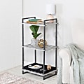 Honey Can Do 3-Tier Tubular Metal Shelf, 37-1/2”H x 15”W x 20”D, Gray 1 thumbnail image