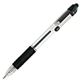 Zebra® Pen Z-Grip® Retractable Ballpoint Pens, Pack Of 12, Medium Point, 1.0 mm, Clear Barrel, Black Ink 1 thumbnail image