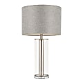 LumiSource Glacier Contemporary Table Lamp, 26-1/2"H, Gray Shade/Silver Base 1 thumbnail image