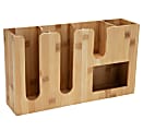 Mind Reader 5-Section Condiment Station, 9-1/2"H x 16-7/16"W x 3-15/16"D, Brown 1 thumbnail image