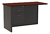 WorkPro® Modular 48"W Left Return For Computer Desk, Charcoal/Mahogany 1 thumbnail image