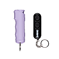 SABRE Safety Kit Flip Top Pepper Gel With Snap Clip And Personal Alarm, 3-1/2"H x 1"W x 1"D, Lavender/Black 1 thumbnail image