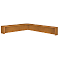 Bush Business Furniture Components Reception L Shelf, Natural Cherry/Graphite Gray, Standard Delivery