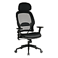 Office Star™ Professional Air Grid™ Mesh High-Back Office Chair With Headrest, Black