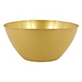 Amscan 2-Quart Plastic Bowls, 3-3/4" x 8-1/2", Gold, Set Of 8 Bowls 1 thumbnail image