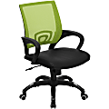 Flash Furniture Mesh/Leather Mid-Back Swivel Task Chair, Green/Black