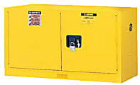 Justrite Yellow Piggyback Safety Cabinets, Manual Closing Cabinet, 17 Gallon 1 thumbnail image