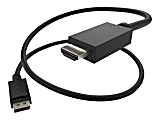 Unirise Displayport Male To HDMI Male Cable, 3'