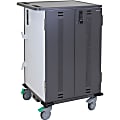 Ergotron YES36 Adjusta Charging Cart & Mobile Makerspace - 60 lb Capacity - 4 Casters - 4" Caster Size - 25" Width x 28.8" Depth x 41.5" Height - Gray, White - For 36 Devices