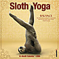 2026 Willow Creek Press Monthly Mini Wall Calendar, 7" x 7", Sloth Yoga, January To December, 53768 1 thumbnail image