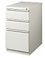 WorkPro® 23"D Vertical 3-Drawer Mobile Pedestal File Cabinet, Light Gray