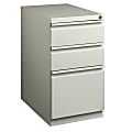 WorkPro 23"D Vertical 3-Drawer Letter-Size Mobile Pedestal File Cabinet, Metal, Light Gray