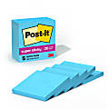 Post-it® Super Sticky Notes, 3" x 3", Electric Blue, 90 Sheets, Pack Of 5 Pads 1 thumbnail image