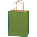 Partners Brand Tinted Shopping Bags, 10 1/4"H x 8"W x 4 1/2"D, Green Tea, Case Of 250