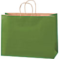 Partners Brand Tinted Shopping Bags, 12"H x 16"W x 6"D, Green Tea, Case Of 250