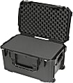 SKB Cases iSeries Protective Case With Cubed Foam And Cushion-Grip Handle And Wheels, 22"H x 13"W x 11-7/8"D, Black