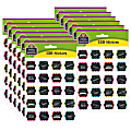 Teacher Created Resources® Stickers, Chalkboard Brights, 120 Stickers Per Pack, Set Of 12 Packs