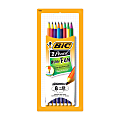 BIC® Xtra Fun Wood Case Pencils, #2 HB Lead, Assorted Colors, Pack Of 8