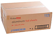 Daxwell® Aluminum Foil Sheets, 12"W x 10 3/4"L, 500 Sheets Per Box, Case Of 6 Boxes