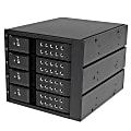 StarTech.com 4 Bay Aluminum Trayless Hot Swap Mobile Rack Backplane  - HSB4SATSASBA 1 thumbnail image
