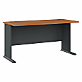 Bush Business Furniture Office Advantage Desk 60"W, Natural Cherry/Slate, Standard Delivery