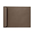 LUX Open-End Envelopes, 6" x 9", Peel & Press Closure, Chocolate Brown, Pack Of 50