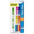 Paper Mate Mix/Match Custom Mechanical Pencil - #2 Lead - 0.5 mm Lead Diameter - Refillable - Graphite Lead - Clear Orange Plastic, Clear Blue, Clear Pink, Clear Green, Clear Yellow Barrel - 1 Set