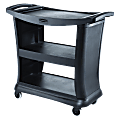 Rubbermaid® Executive Service Cart, 38"H x 21"W x 39"D, Black 1 thumbnail image