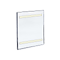 Azar Displays Acrylic Sign Holders With Adhesive Tape, 11" x 7", Clear, Pack Of 10
