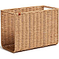 U Brands Woven File Basket, 10.20"H x 13.80"W x 7"D, Brown 1 thumbnail image