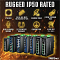 TRENDnet 8-Port Industrial Gigabit PoE+ DIN-Rail Switch, TI-PG80, 8x Gigabit PoE+ Ports, 200W PoE Power Budget, 16Gbps Switching Capacity 1 thumbnail image