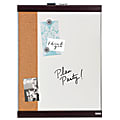 Quartet® ELAN Combination Non-Magnetic Dry-Erase Whiteboard/Cork Board, 18" x 24", White