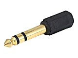 QVS - Audio adapter - mini-phone stereo 3.5 mm female to stereo jack male - black 1 thumbnail image