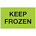 Tape Logic® Preprinted Climate Shipping Labels, "Keep Frozen", DL1114, Rectangle, 3" x 5", Fluorescent Green, Roll Of 500