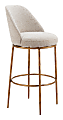 Zuo Nordhavn Swivel Barstool, Beige/Gold 1 thumbnail image