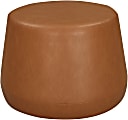 Lifestyle Solutions Brant Faux Leather Ottoman, 17"H x 24"W x 24"D, Camel