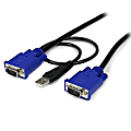 StarTech.com 2-in-1 - Video / USB cable - 4 pin USB Type A, HD-15 (M) - HD-15 (M) - 3.05 m - 10ft KVM Cable - USB KVM Cable - KVM Switch Cable - VGA KVM Cable