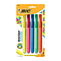 BIC Brite Liner Retractable Highlighters, Assorted Colors, Pack Of 5