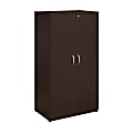 Bush Business Furniture Office in an Hour Wardrobe Storage Cabinet, 36"W, Mocha Cherry, Standard Delivery