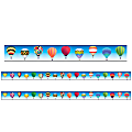 Charles Leonard Rectangle Cut Borders/Trims, Hot Air Balloon, 24’ Per Pack, Set Of 2 Packs