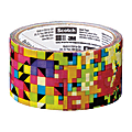 Scotch® Colored Duct Tape, 1 7/8" x 10 Yd., Crazy Pattern