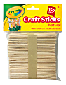 Crayola® Wood Craft Sticks, 4-1/2" x 3/8", Natural, Pack Of 150 Sticks