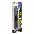 Pilot® G-2™ Retractable Gel Pens, Fine Point, 0.7 mm, Purple Barrels, Purple Ink, Pack Of 2