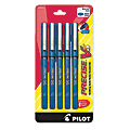 Pilot® Precise™ V5 Liquid Ink Rollerball Pens, Extra Fine Point, 0.5 mm, Blue Barrel, Blue Ink, Pack Of 5 Pens