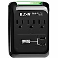 Eaton Tripp Lite Series 3-Outlet Surge Protector, Direct Plug-In, 540 Joules, 3.4 A USB Charger, Diagnostic LED - SK30USB 1 thumbnail image