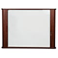 MooreCo Deluxe Mahogany Conference Cabinet - Porcelain Steel Surface - Mahogany Solid Wood/Wood Veneer Frame - 1 Each