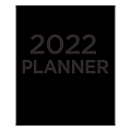 TF Publishing Monthly Planner, 11" x 9", Black On Black, January To December 2022 1 thumbnail image
