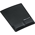 Fellowes Mouse Pad / Wrist Support with Microban® Protection - 0.9" x 8.3" x 9.9" Dimension - Black - Memory Foam, Jersey Cover 1 thumbnail image