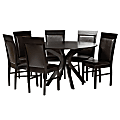Baxton Studio Jeane Wood Dining Set, 29-15/16”H x 47-1/4”W x 47-1/4”D, Dark Brown/Espresso Brown 1 thumbnail image