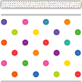 Teacher Created Resources Straight Border Trim, 3" x 35", Colorful Dots, Pack Of 12